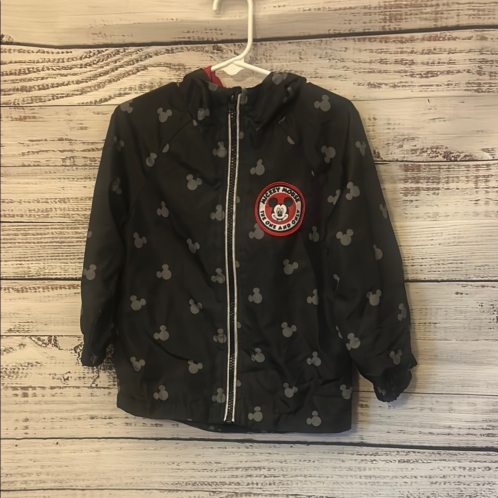 Disney Mickey Mouse Black and Gray Kids Jacket with ears size 3t